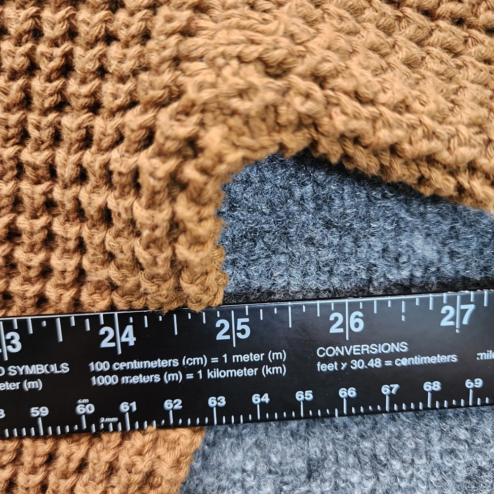 Pilcro Waffle Knit Cropped Sweater Women M Boho Cottagecore Cozy Oversized Fall - Picture 3 of 7